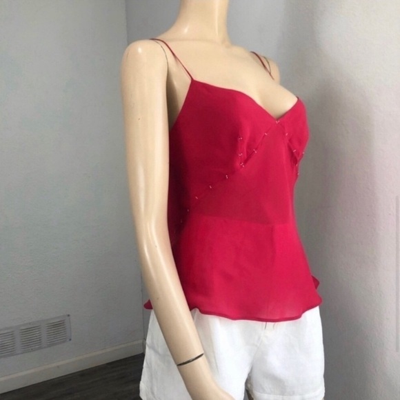 MAX STUDIO spaghetti strap V-neck top - Picture 5 of 16